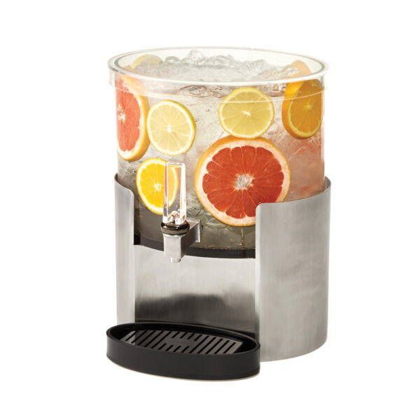 2 Gal. Elliptic Dispenser with Drip Tray and Stainless Steel Base