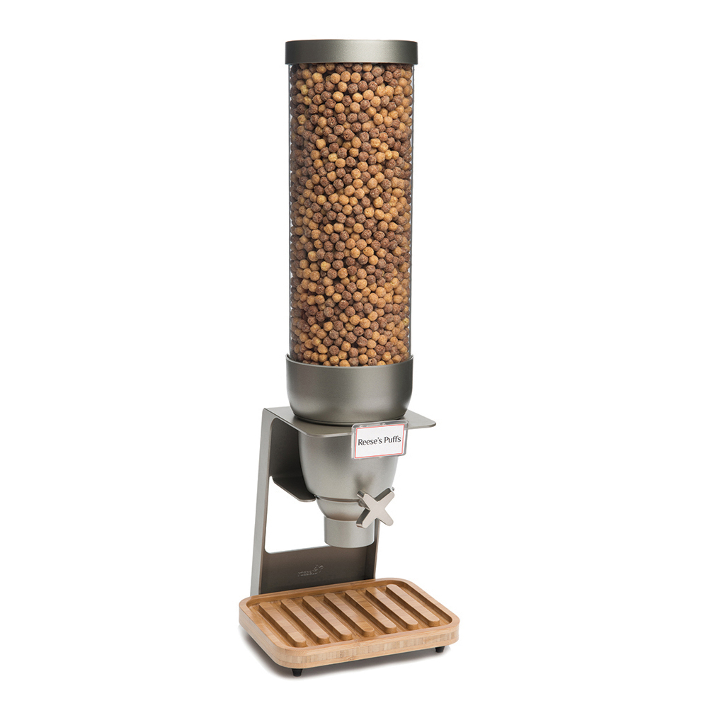 EZ-SERV® One-Container Table Top Dispenser With Bamboo Tray (2