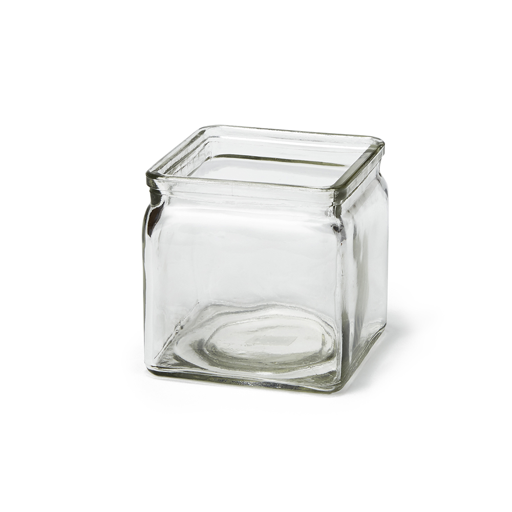 3oz Square Clear Glass Jars with 46/400 Thread