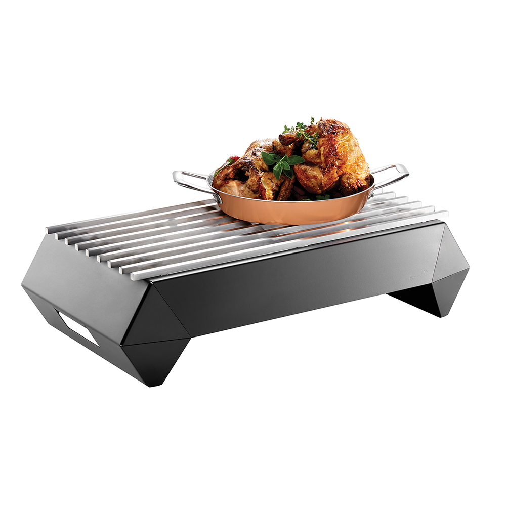 Diamond Multi Chef Black Frame 7" with Burner, Fuel holder, and Grill, Set of 6 pcs. SK047