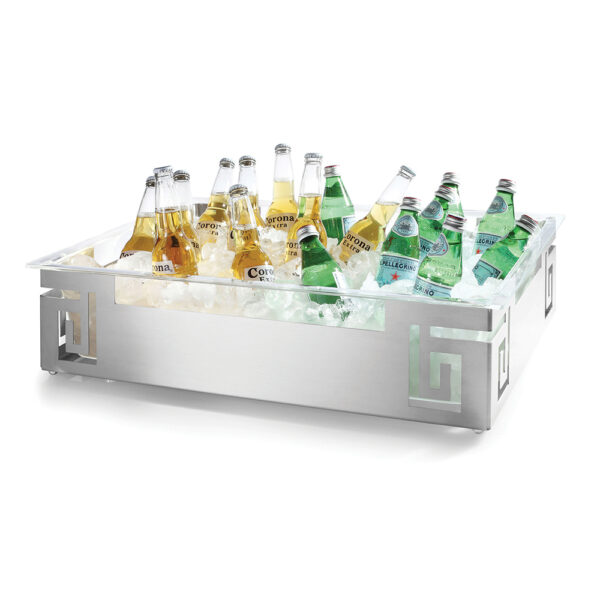 Rosseto® Large Spiral Style Rectangular Stainless Steel Ice Housing With Acrylic Insert - SM213