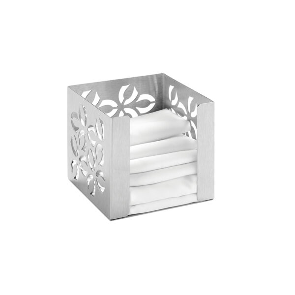 Iris™ Small Napkin Holder, Stamped Brushed Stainless Steel - SM262