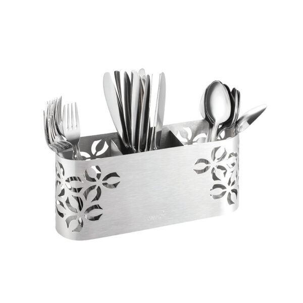 Iris™ Cutlery Holder, Stamped Brushed Stainless Steel - SM263