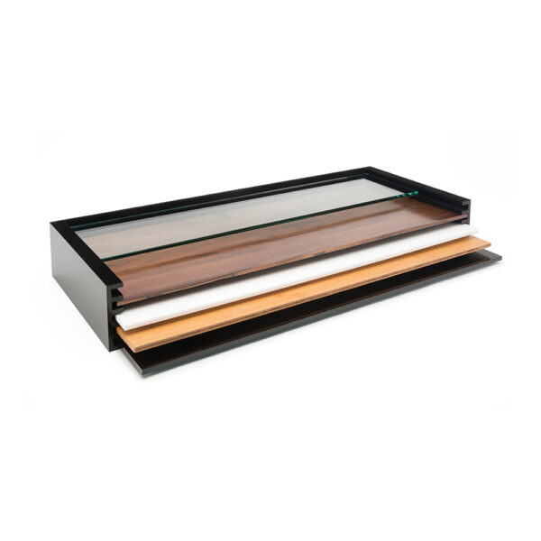 SKYCAP® 33.5” Black Acrylic Rectangular Surface Case - SMM003