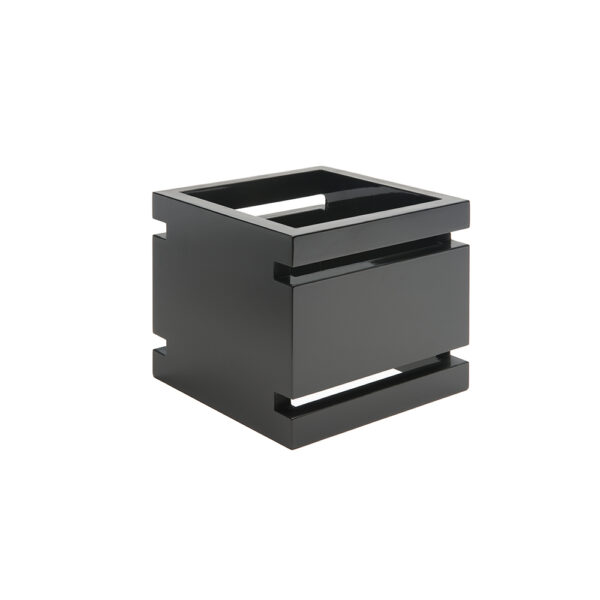 SKYCAP® 6” Black Gloss Natural Bamboo Square Multi-Level Riser - SW103