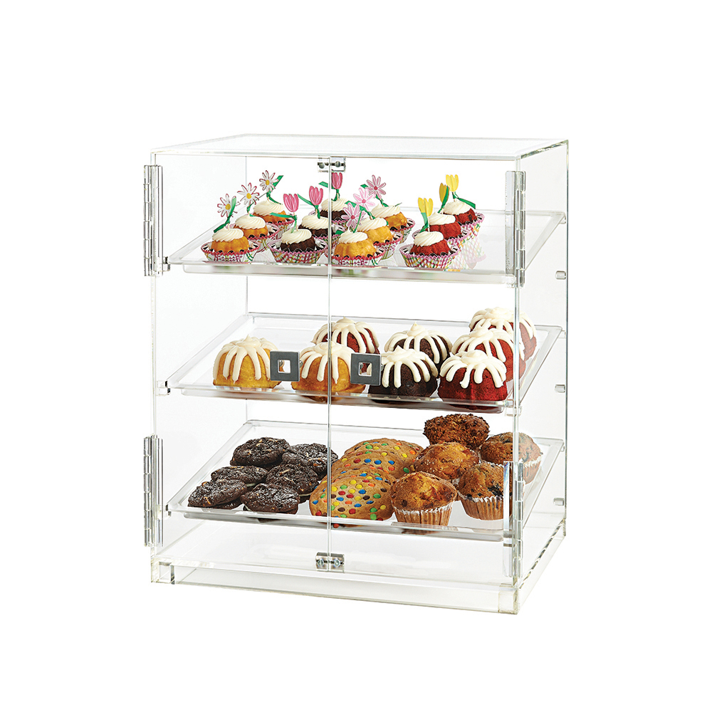 Large Two Door Bakery with Three Frosted Trays, 1 EA BD124