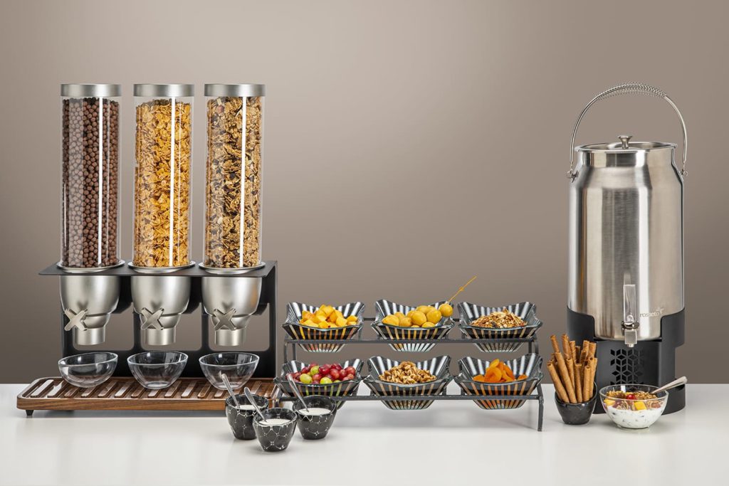 Mosaic 3 Gal. Milk Urn with Black Matte Base, 1 EA LD204 Rosseto