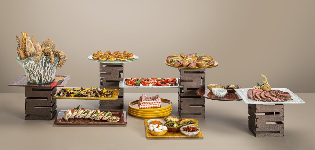 Inexpensive shop buffet table