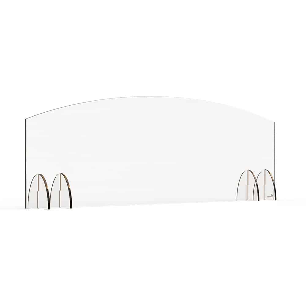 Counter top acrylic sneeze shield for reception desk