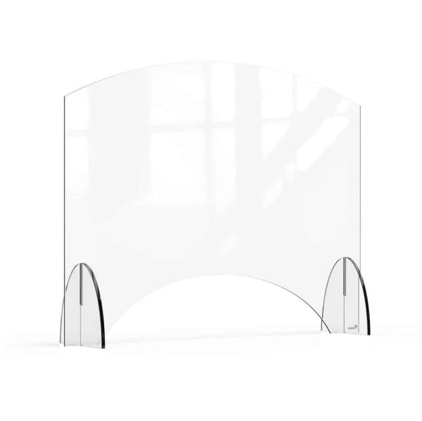 36x28 Plastic Acrylic Sneeze Guard with Pass-Through Window