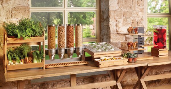 Bamboo buffet equipment