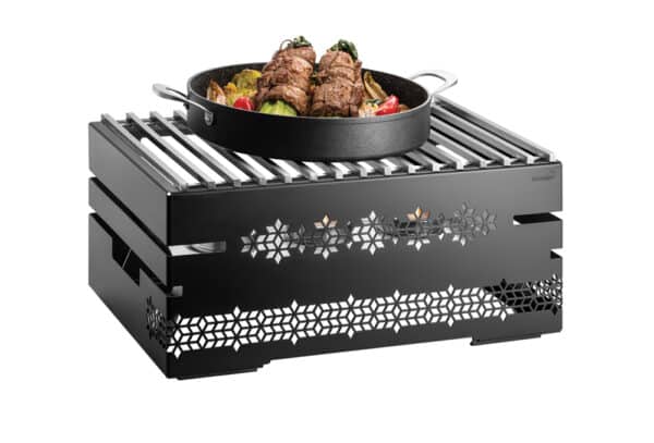 Mosaic 10 Multi-Chef™ Black Matte Warmer KIT with 3 Fuel Holders and Reversible Burner Stand and Grill, 1 Set SK053