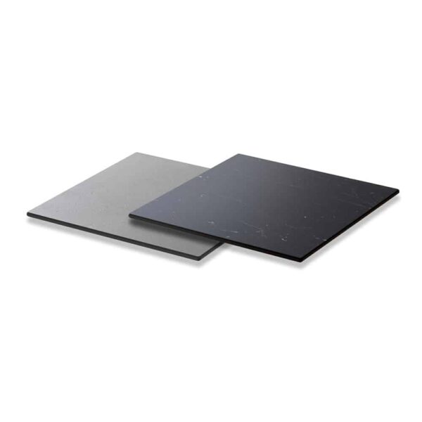 Concrete Gray/Black Marble Reversible 14” Square HPL Surface - HPL004CGBM