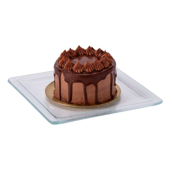 Aroma Crystal Clear Square platter with Rim, 1 EA - GLS060CC