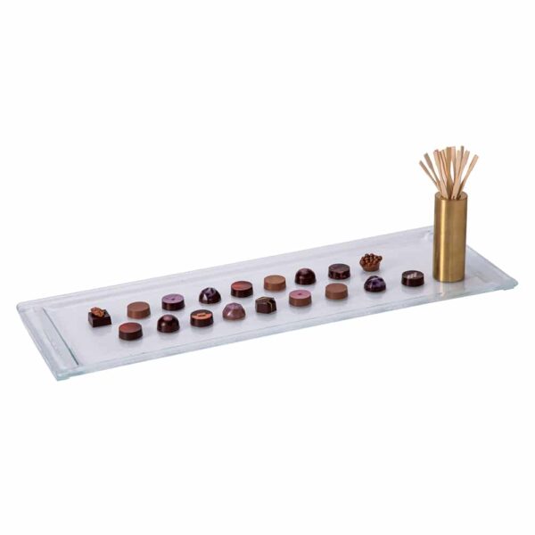 Aroma Crystal Clear Large Rectangle Platter with Rim, 1 EA - GLS062CC