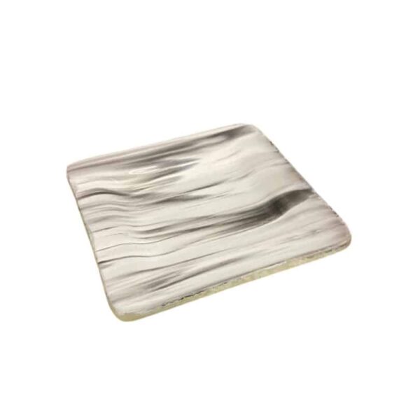 Aroma Black & White Mini Square Plate w/Rim, Set of 12 - GLS064BW