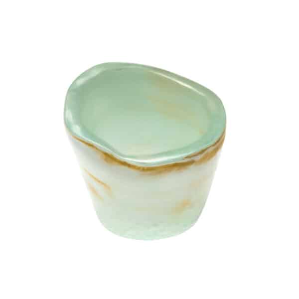 Aroma Gold & White Mini Round Conical Bowl, Set of 12 - GLS065GW