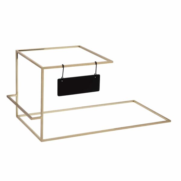 SkyRize Trio Riser Gold Painted, w/1 Hanging Sign, 1EA - RGM710
