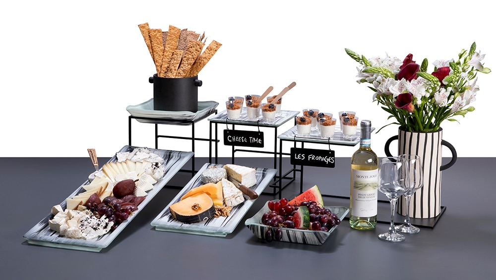 SkyRize Quad Riser Black Painted w/1 Hanging Sign, 1 EA - RBM700 - Rosseto