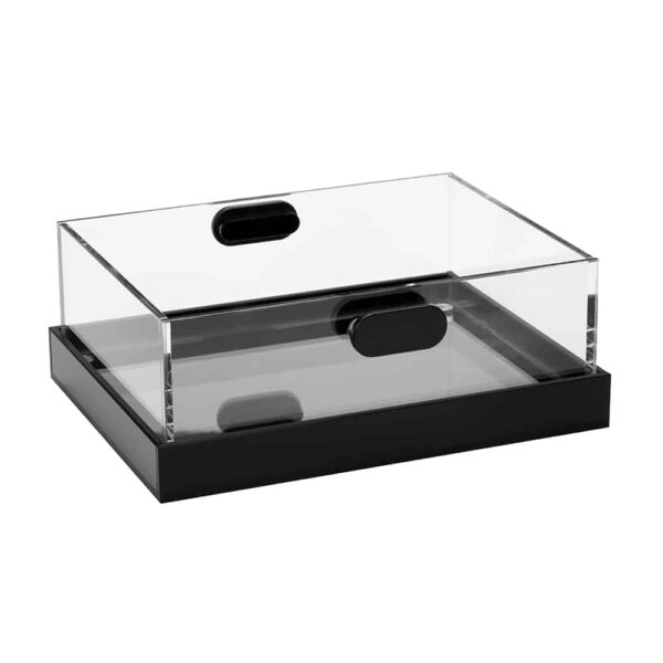 Ice Cooler and Tray Set - Clear and Black Acrylic, 1 EA - ICS100