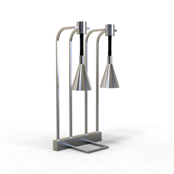 Double Adjustable Height Heat Lamp,Stainless Steel, 1 EA - HL030