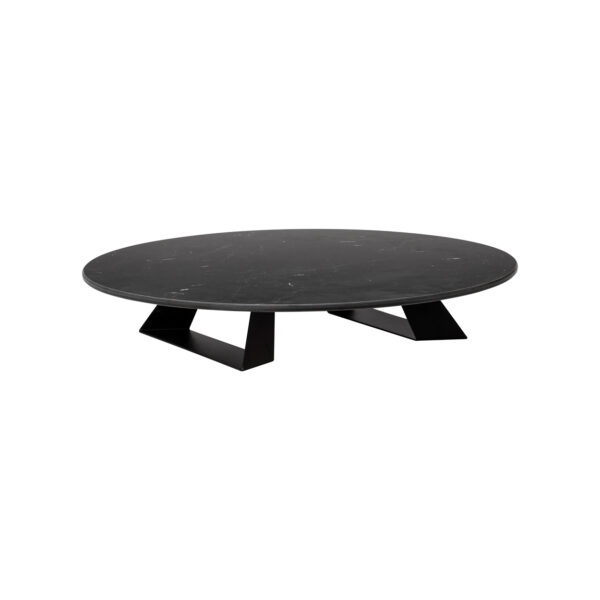 Alto 20" Round Black Marble HPL Riser w/3" Black Legs, 1 EA