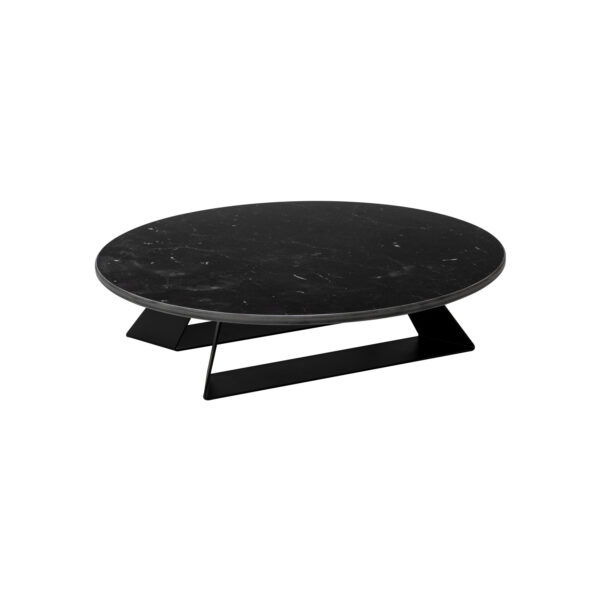 Alto 14" Round Black Marble HPL Riser w/3" Black Legs, 1 EA