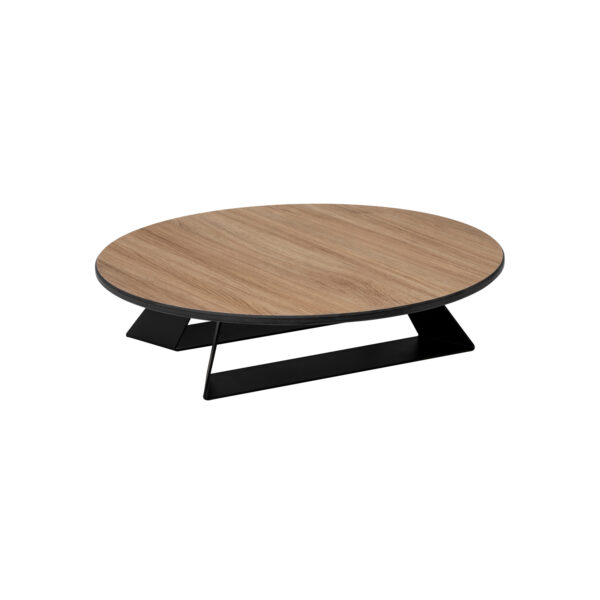 Alto 14" Round Natural Wood HPL Riser w/3" Black Legs, 1 EA