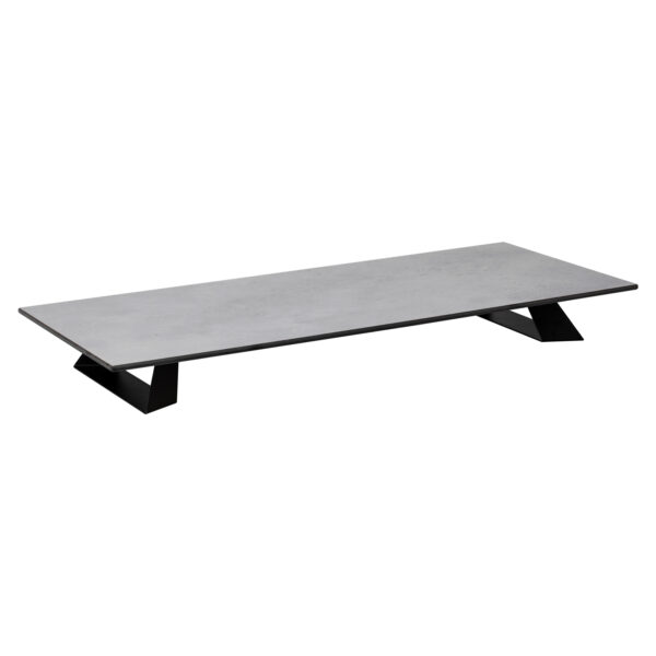 Alto Wide Rectangle Concrete Gray HPL Riser w/3" Black Legs, 1 EA - HPLRS18