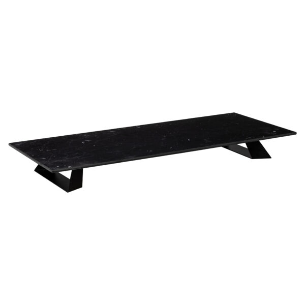Alto Wide Rectangle Black Marble HPL Riser w/3" Black Legs, 1 EA - HPLRS19