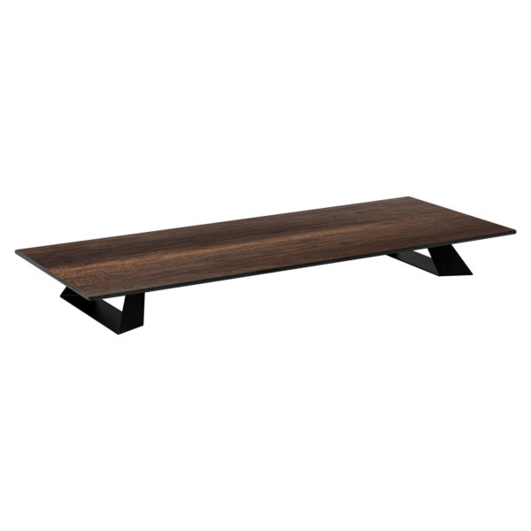 Alto Wide Rectangle Walnut HPL Riser w/3" Black Legs, 1 EA - HPLRS20