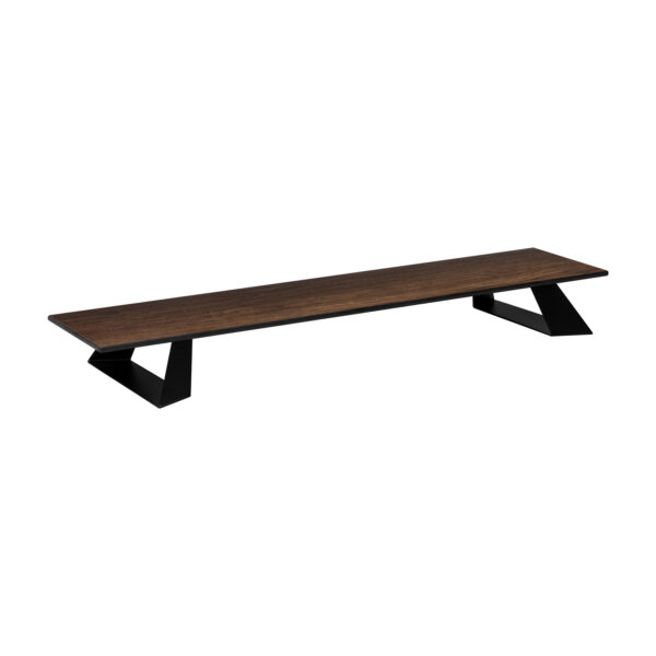 Alto Narrow Rectangle Walnut HPL Riser w/3" Black Legs, 1 EA - HPLRS24