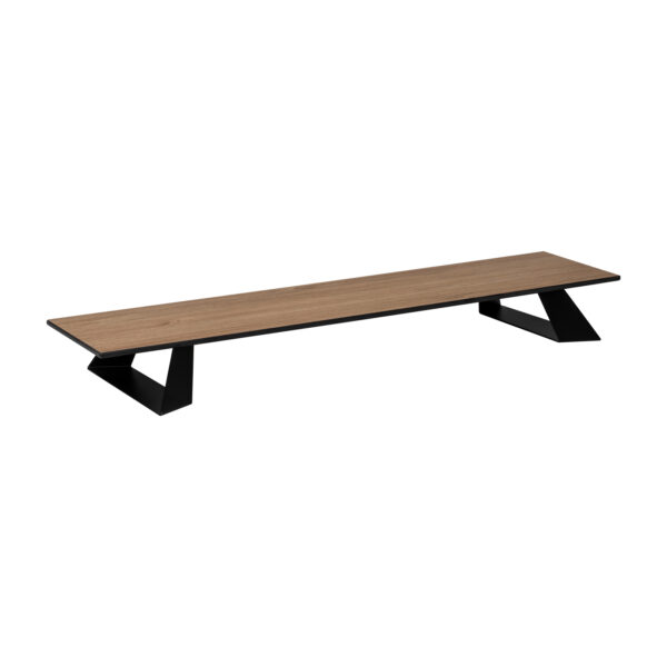 Alto Narrow Rectangle Natural Wood HPL Riser w/3" Black Legs, 1 EA