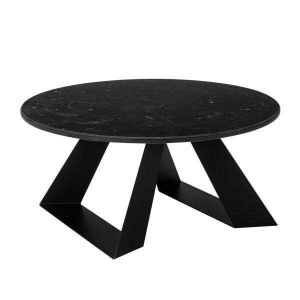 Alto 20" Round Black Marble HPL Riser w/6" Black Legs, 1 EA