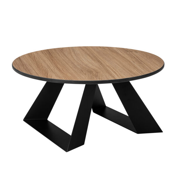 Alto 20" Round Natural Wood HPL Riser w/6" Black Legs, 1 EA