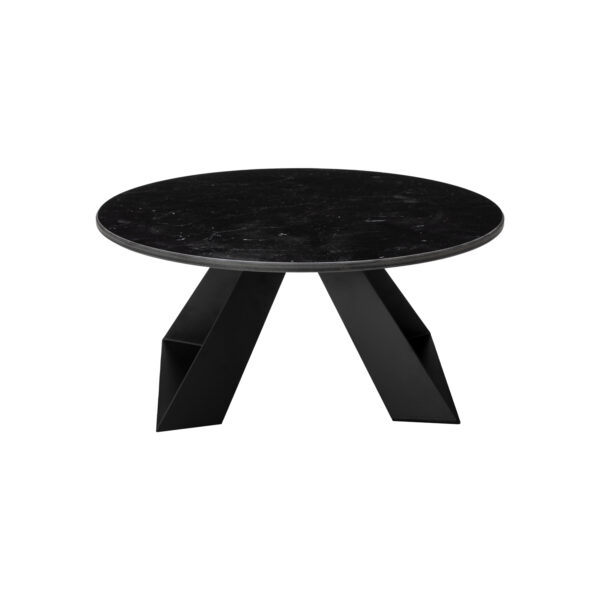 Alto 14" Round Black Marble HPL Riser w/6" Black Legs, 1 EA