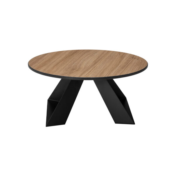 Alto 14" Round Natural Wood HPL Riser w/6" Black Legs, 1 EA