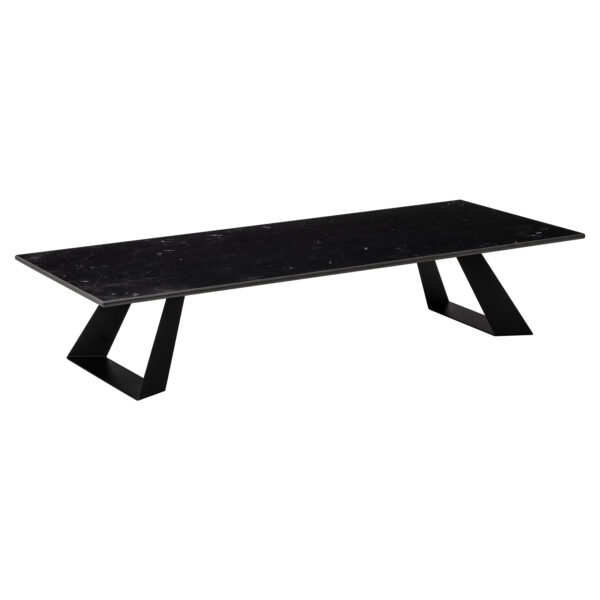Alto Wide Rectangle Black Marble HPL Riser w/6" Black Legs, 1 EA - HPLRS59