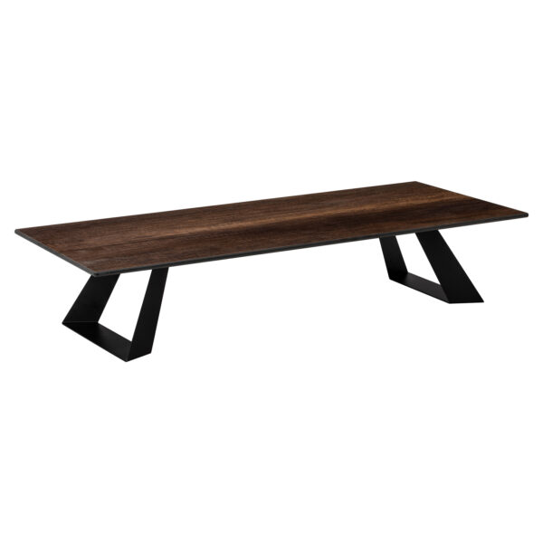 Alto Wide Rectangle Walnut HPL Riser w/6" Black Legs, 1 EA - HPLRS60