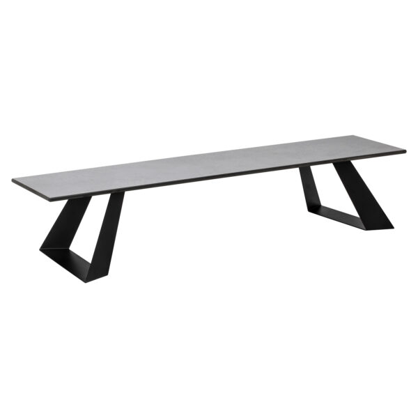 Alto Narrow Rectangle Concrete Gray HPL Riser w/6" Black Legs, 1 EA