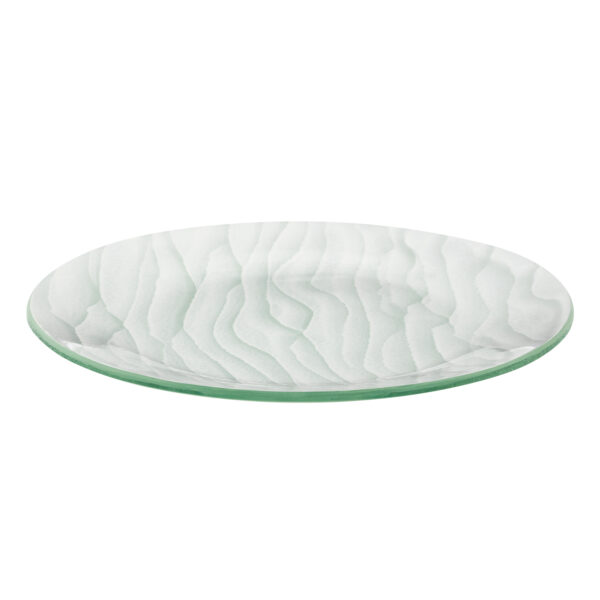Sahara White Round Plate with Rim, 1 EA - GLS067W