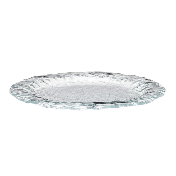 Lunar Clear Round Plate with Rim, 1 EA - GLS073C