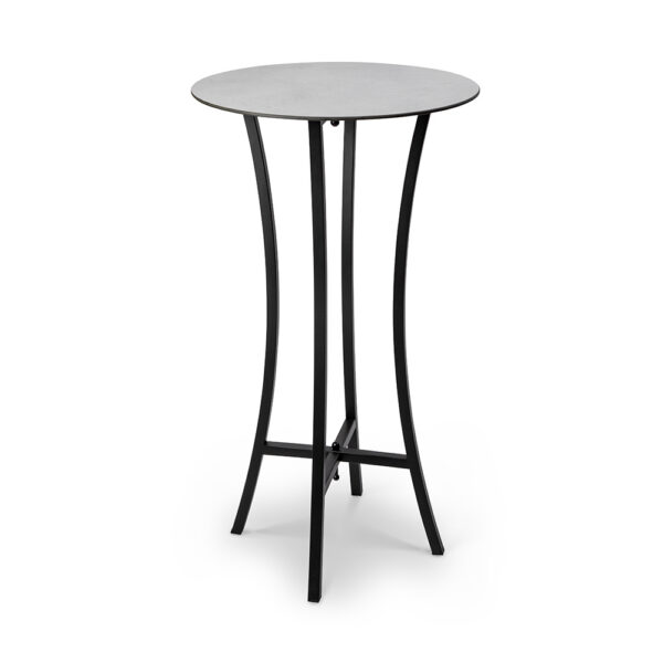 Moduliteª Cocktail Table Kit, Concrete Gray Cocktail Tabletop 24in & Black Legs, 1 EA