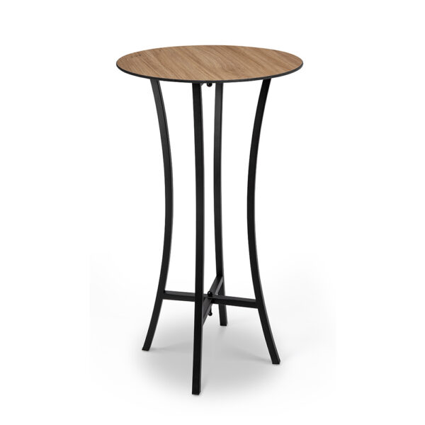 Moduliteª Cocktail Table Kit, Natural Wood Cocktail Tabletop 24in & Black Legs, 1 EA