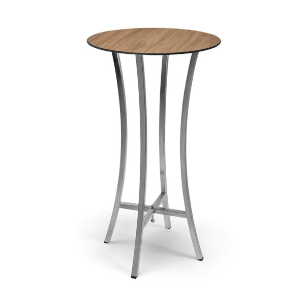 Moduliteª Cocktail Table Kit, Natural Wood Cocktail Tabletop 24in & SS Legs, 1 EA