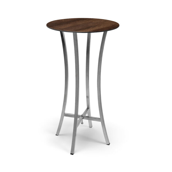 Moduliteª Cocktail Table Kit, Walnut Cocktail Tabletop 24in & SS Legs, 1 EA