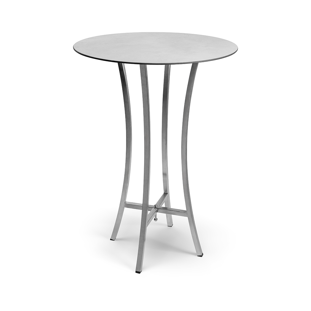 Moduliteª Cocktail Table Kit, Concrete Gray Cocktail Tabletop 30in & SS Legs, 1 EA