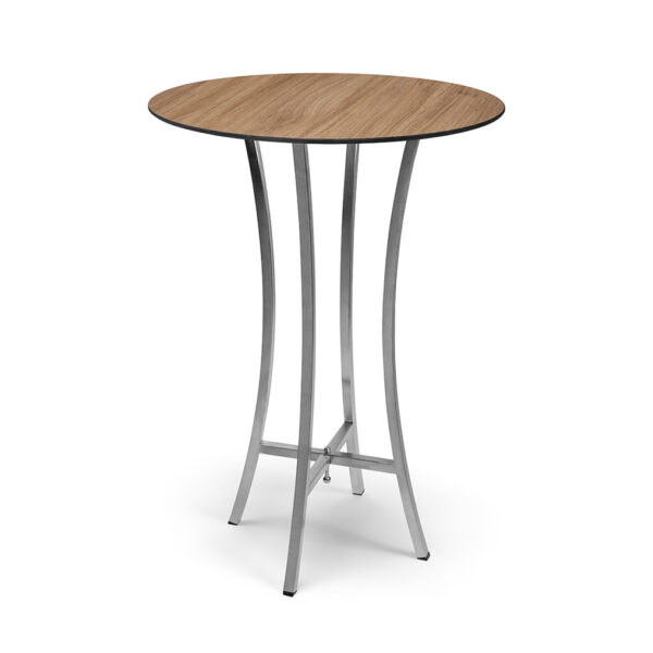 Moduliteª Cocktail Table Kit, Natural Wood Cocktail Tabletop 30in & SS Legs, 1 EA