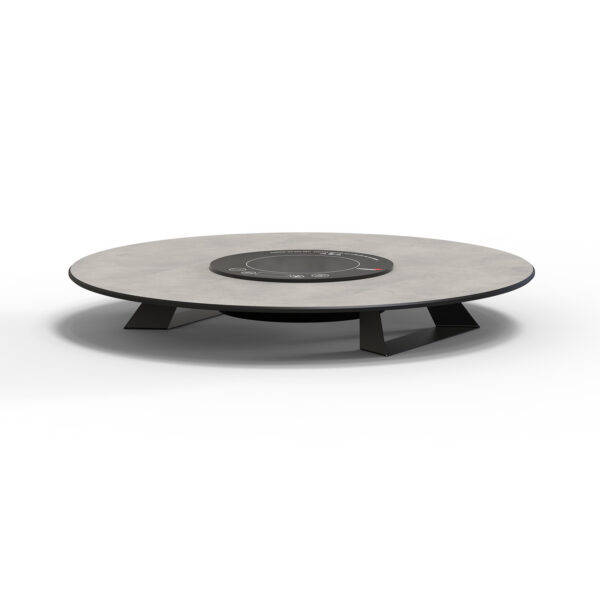 Alto 25" Round Single Induction Riser w/3" Black Legs, Concrete Gray HPL, 1 EA