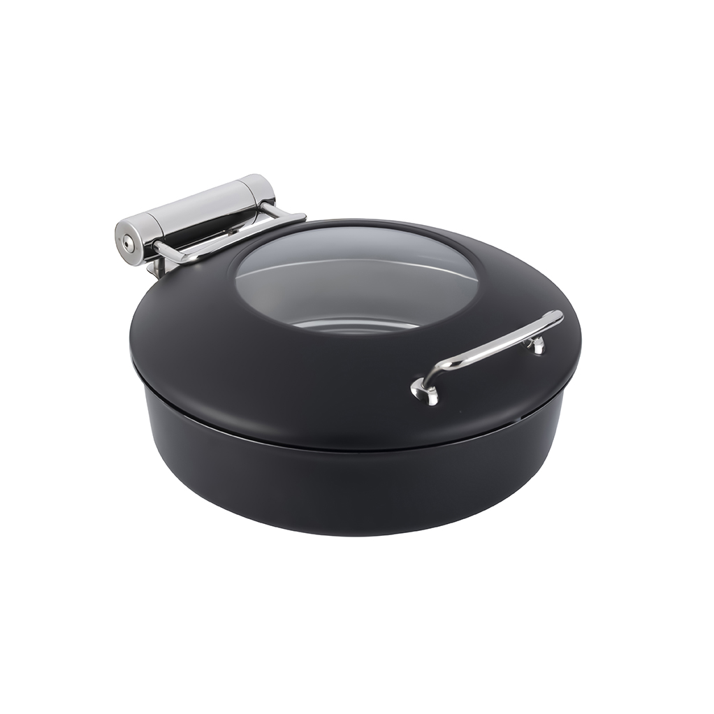 Vista Black Round Chafing Pot 4.22 Qt, 1 EA